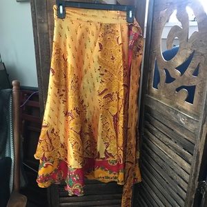 Milliana Silk Wrap Skirt